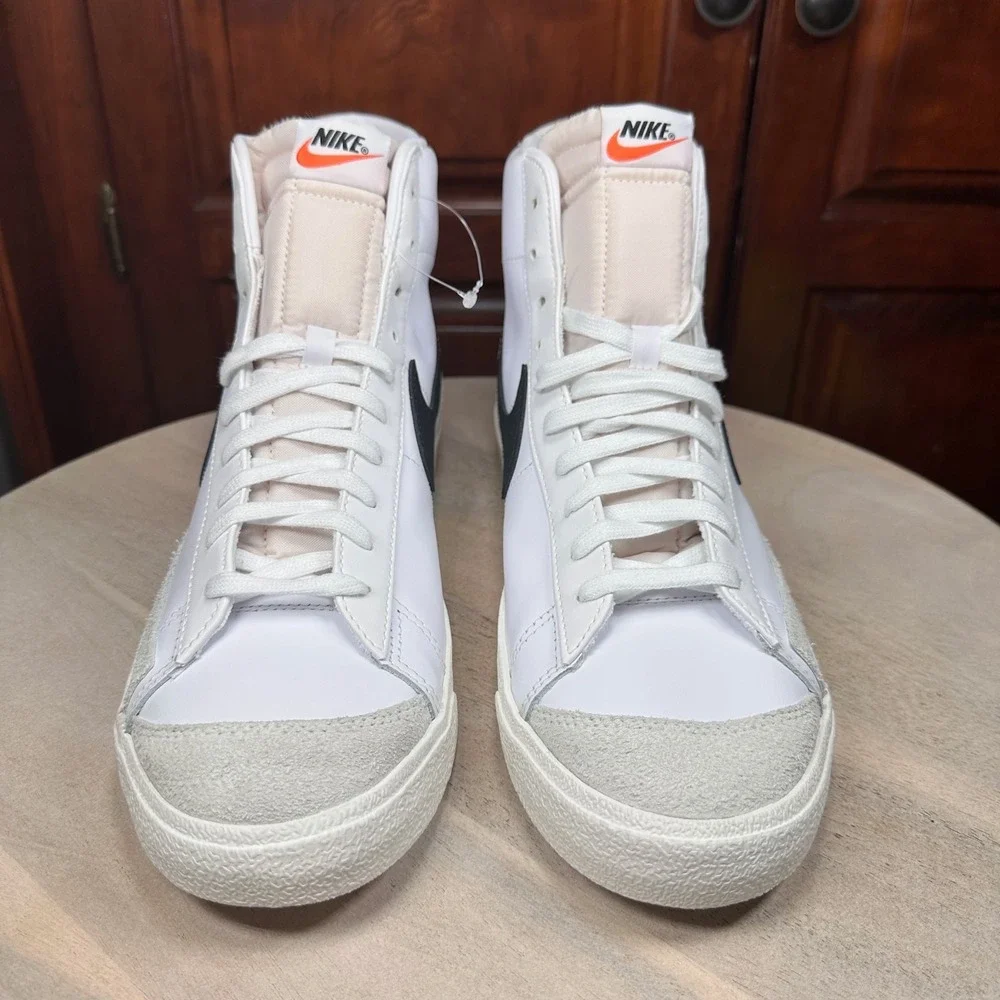 New Nike Blazer Mid 77 Vintage White Black BQ6806-100 Men Size 13 - Picture 2 of 12